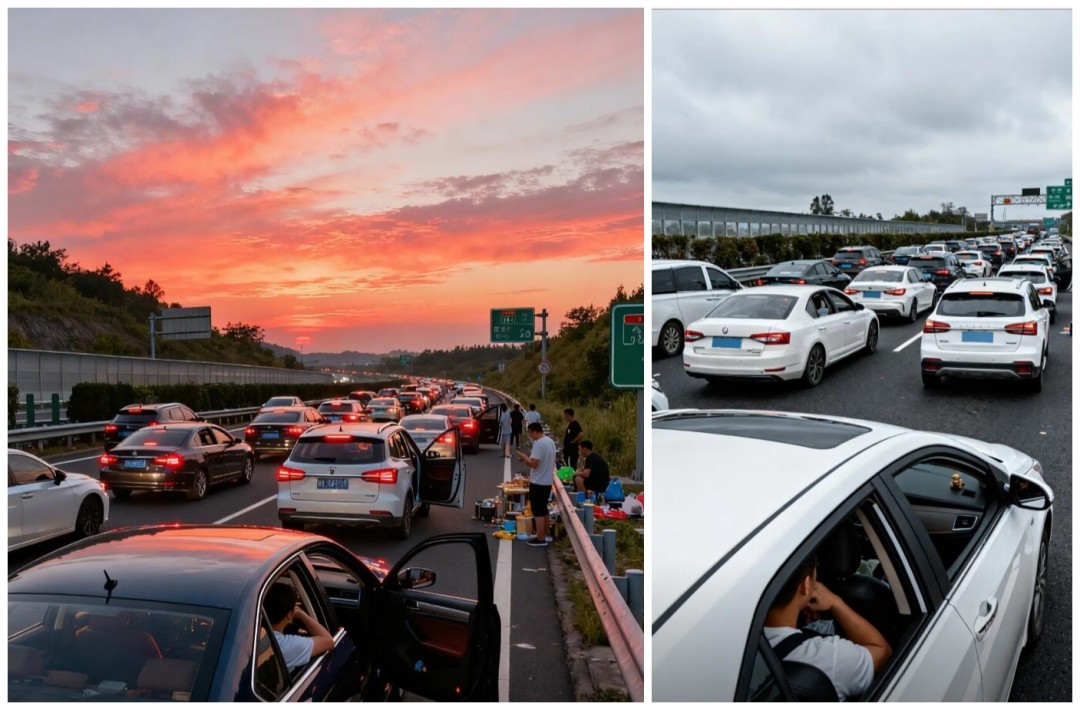 国庆首日自驾游遭遇